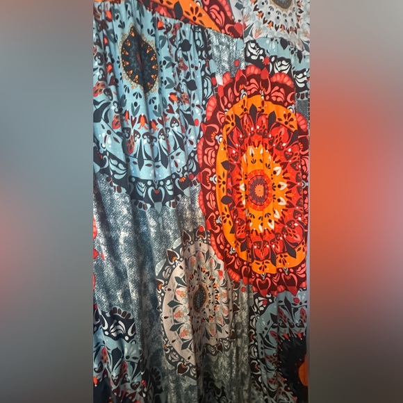 Grecerelle Summer Maxi Round Neck Short Sleeves Pockets Dress Sz 3XL - Picture 5 of 13